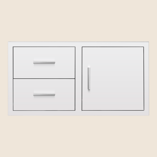 42" 2-Drawer & Access Door Combo