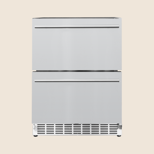 24″ 5 Cu. Deluxe Outdoor Rated 2-Drawer Refrigerator