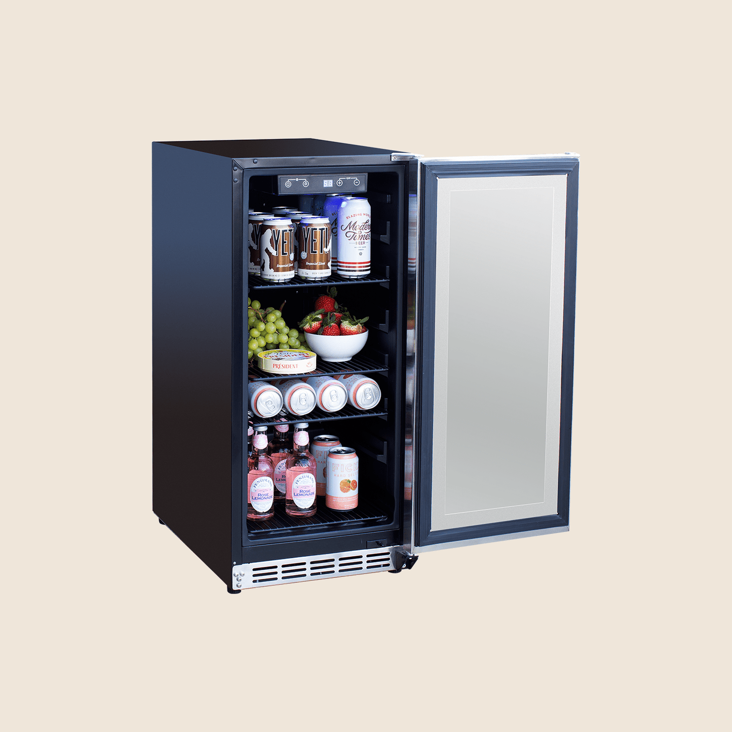 15″ 3.2 Cu Outdoor Rated Refrigerator w/ Glass Door
