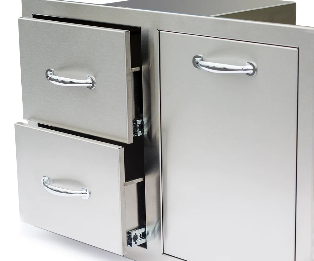 33" 2-Drawer & LP Tank Pullout Drawer Combo