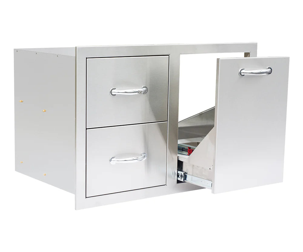 33" 2-Drawer & LP Tank Pullout Drawer Combo