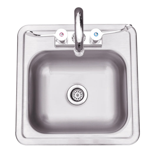 15" Drop-in Sink & Hot/Cold Faucet