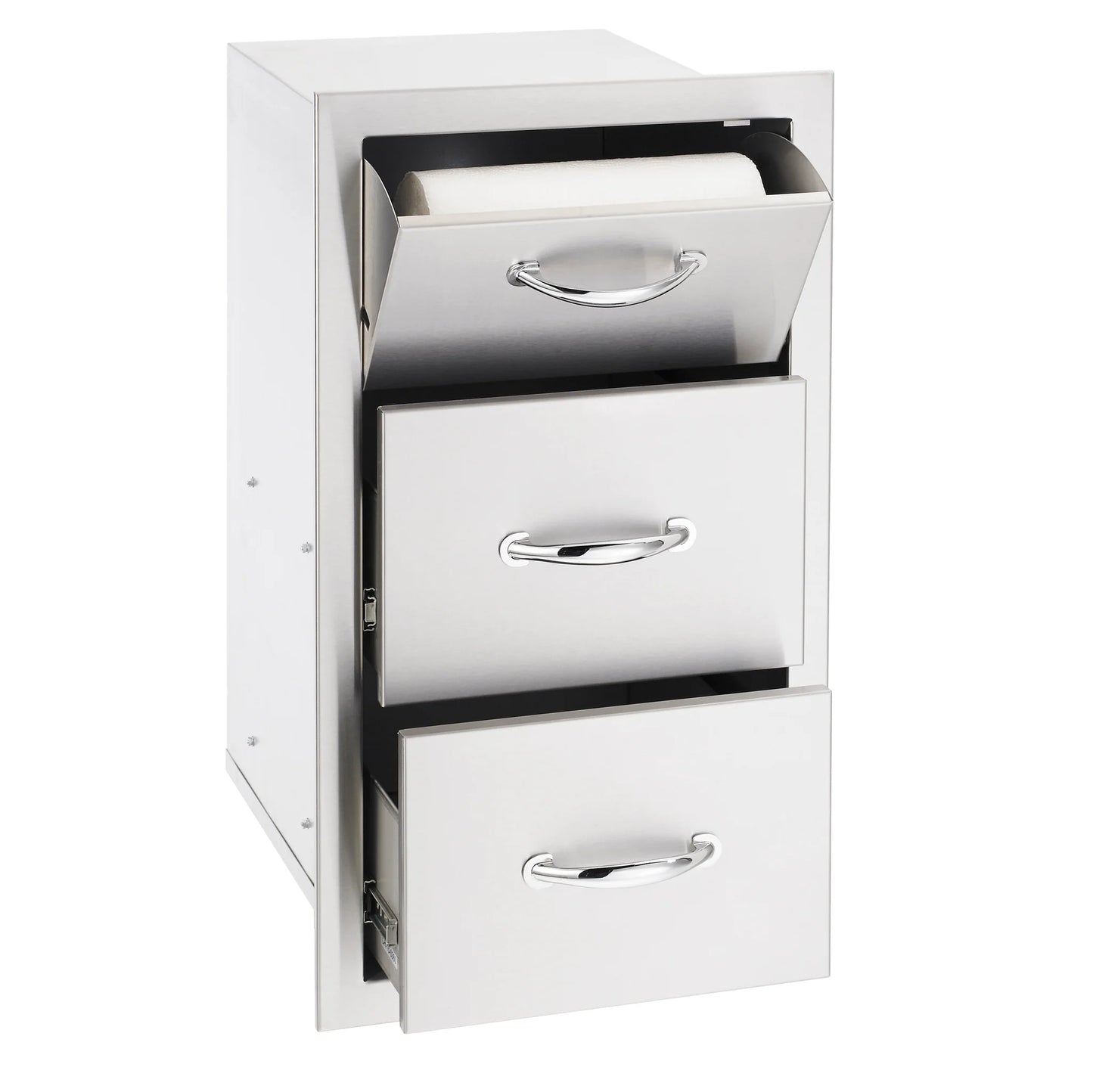 17" Vertical 2-Drawer & Paper Towel Holder Combo