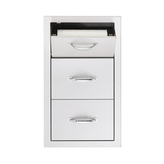 17" Vertical 2-Drawer & Paper Towel Holder Combo